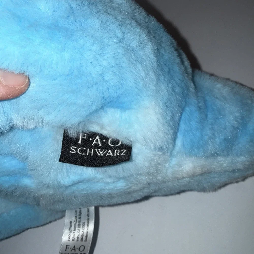FAO Schwarz‎ Glow Brights Blue Dinosaur Plush 12